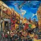 Prague - Alchemist on Golden Lane - N. Musatova - Zhee-Clay - Canvas - 20  x 20 cm 